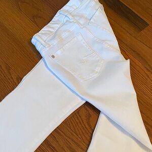 7 for All Man Kind White Jeans